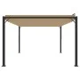 Gazebo with taupe fabric slat roof and aluminum 3x4 m by vidaXL, Tents and gazebos - Ref: Foro24-313928, Price: 663,25 €, Dis...