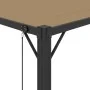 Gazebo with taupe fabric slat roof and aluminum 3x4 m by vidaXL, Tents and gazebos - Ref: Foro24-313928, Price: 663,25 €, Dis...