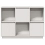 Aparador de madera maciza de pino blanco 110,5x35x80 cm