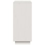 Aparador de madera maciza de pino blanco 110,5x35x80 cm