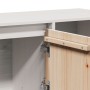 Aparador de madera maciza de pino blanco 110,5x35x80 cm