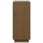 Aparador de madera maciza de pino marrón miel 110,35x35x80 cm