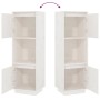 Aparador alto de madera maciza de pino banco 38x35x117 cm