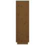 Aparador alto de madera maciza de pino marrón miel 38x35x117 cm