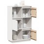 Aparador alto de madera maciza de pino blanco 74x35x117 cm