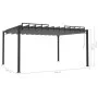 Gazebo with cream fabric and aluminum slatted roof 3x4 m by vidaXL, Tents and gazebos - Ref: Foro24-313929, Price: 680,46 €, ...