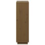Aparador alto de madera maciza de pino marrón miel 74x35x117 cm