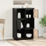 Aparador alto de madera maciza de pino negro 74x35x117 cm