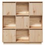 Aparador alto de madera maciza de pino 110,5x35x117 cm