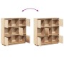 Aparador alto de madera maciza de pino 110,5x35x117 cm