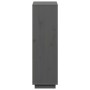 Aparador alto de madera maciza de pino gris 110,5x35x117 cm