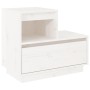 Mesitas de noche 2 uds madera maciza de pino blanco 60x34x51 cm