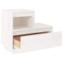 Mesitas de noche 2 uds madera maciza de pino blanco 60x34x51 cm