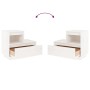 Mesitas de noche 2 uds madera maciza de pino blanco 60x34x51 cm