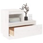 Mesitas de noche 2 uds madera maciza de pino blanco 60x34x51 cm
