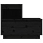 Mesitas de noche 2 uds madera maciza de pino negro 60x34x51 cm