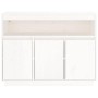 Aparador de madera maciza de pino blanco 104,5x34x80 cm