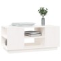 Mesa de centro de madera maciza de pino blanco 90x49x40,5 cm