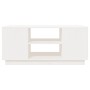 Mesa de centro de madera maciza de pino blanco 90x49x40,5 cm