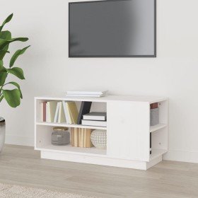 Mueble de TV madera maciza de pino blanco 80x35x40,5 cm en Muebles TV | Comprar online en Foro24