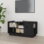 Mueble de TV madera maciza de pino negro 80x35x40,5 cm en Muebles TV | Comprar online en Foro24