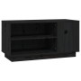 Mueble de TV madera maciza de pino negro 80x35x40,5 cm en Muebles TV | Comprar online en Foro24