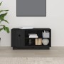 Mueble de TV madera maciza de pino negro 80x35x40,5 cm en Muebles TV | Comprar online en Foro24