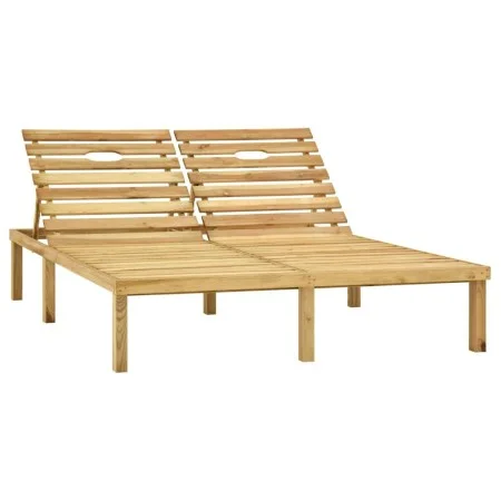 Tumbona doble de madera de pino impregnada verde de vidaXL, Tumbonas - Ref: Foro24-315398, Precio: 142,43 €, Descuento: %