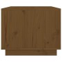 Mesa de centro madera maciza de pino marrón miel 80x50x40 cm