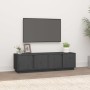 Mueble de TV madera maciza de pino gris 140x40x40 cm en Muebles TV | Comprar online en Foro24