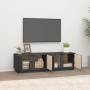 Mueble de TV madera maciza de pino gris 140x40x40 cm en Muebles TV | Comprar online en Foro24