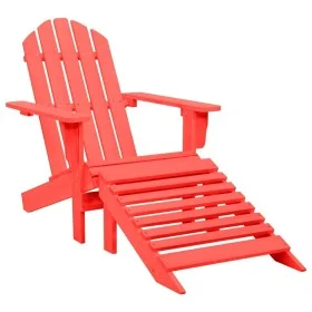 Adirondack-Gartenstuhl mit Ottomane aus massivem Rotfichtenholz von vidaXL, Gartenstühle - Ref: Foro24-315863, Preis: 100,27 ...