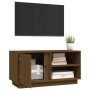 Mueble de TV madera maciza de pino marrón miel 80x35x40,5 cm en Muebles TV | Comprar online en Foro24
