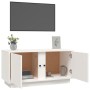Mueble de TV madera maciza de pino blanco 80x35x40,5 cm en Muebles TV | Comprar online en Foro24