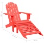 Adirondack-Gartenstuhl mit Ottomane aus massivem Rotfichtenholz von vidaXL, Gartenstühle - Ref: Foro24-315863, Preis: 102,12 ...
