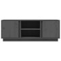 Mueble de TV madera maciza de pino gris 110x35x40,5 cm