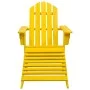 Silla jardín Adirondack y otomana madera maciza abeto amarilla de vidaXL, Sillas de jardín - Ref: Foro24-315864, Precio: 95,2...