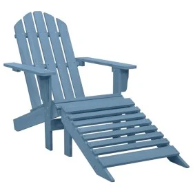 Adirondack garden chair with ottoman solid blue spruce wood by vidaXL, Garden chairs - Ref: Foro24-315865, Price: 102,22 €, D...