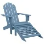 Adirondack garden chair with ottoman solid blue spruce wood by vidaXL, Garden chairs - Ref: Foro24-315865, Price: 109,58 €, D...