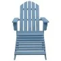 Adirondack garden chair with ottoman solid blue spruce wood by vidaXL, Garden chairs - Ref: Foro24-315865, Price: 109,58 €, D...