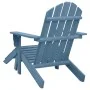 Adirondack garden chair with ottoman solid blue spruce wood by vidaXL, Garden chairs - Ref: Foro24-315865, Price: 109,58 €, D...