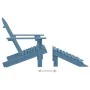 Adirondack garden chair with ottoman solid blue spruce wood by vidaXL, Garden chairs - Ref: Foro24-315865, Price: 109,58 €, D...