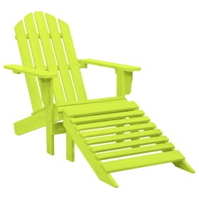 Silla jardín Adirondack con otomana madera maciza abeto verde de vidaXL, Sillas de jardín - Ref: Foro24-315866, Precio: 86,53...