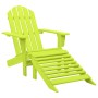 Adirondack Gartenstuhl mit Ottomane massives Tannenholz grün von vidaXL, Gartenstühle - Ref: Foro24-315866, Preis: 86,53 €, R...