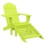 Adirondack Gartenstuhl mit Ottomane massives Tannenholz grün von vidaXL, Gartenstühle - Ref: Foro24-315866, Preis: 84,88 €, R...
