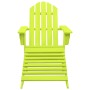 Adirondack Gartenstuhl mit Ottomane massives Tannenholz grün von vidaXL, Gartenstühle - Ref: Foro24-315866, Preis: 86,53 €, R...