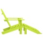 Adirondack Gartenstuhl mit Ottomane massives Tannenholz grün von vidaXL, Gartenstühle - Ref: Foro24-315866, Preis: 86,53 €, R...