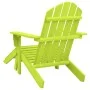 Adirondack Gartenstuhl mit Ottomane massives Tannenholz grün von vidaXL, Gartenstühle - Ref: Foro24-315866, Preis: 84,88 €, R...