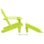 Adirondack Gartenstuhl mit Ottomane massives Tannenholz grün von vidaXL, Gartenstühle - Ref: Foro24-315866, Preis: 86,53 €, R...