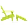 Adirondack Gartenstuhl mit Ottomane massives Tannenholz grün von vidaXL, Gartenstühle - Ref: Foro24-315866, Preis: 84,88 €, R...